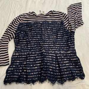 3/4 sleeve peplum blouse